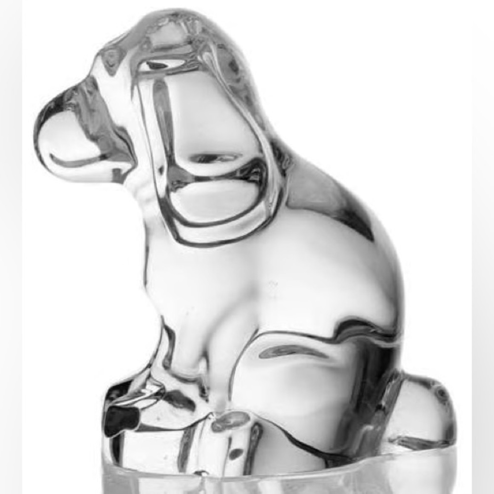Vintage Orrefors Sweden Crystal Puppy Dog